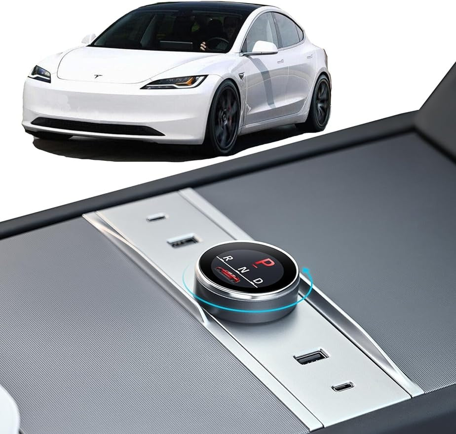 Hautosport Smart Rotating Gear Shift Dock for Tesla Model 3 Highland - With Display & Quick Charge Ports
