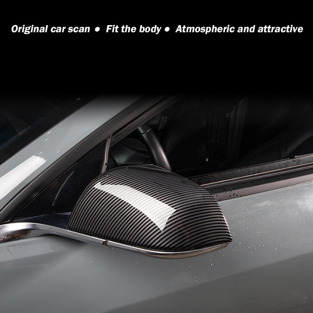 Real Carbon Fiber Mirror Overlays (1 pair) For Model 3 - Tlyard