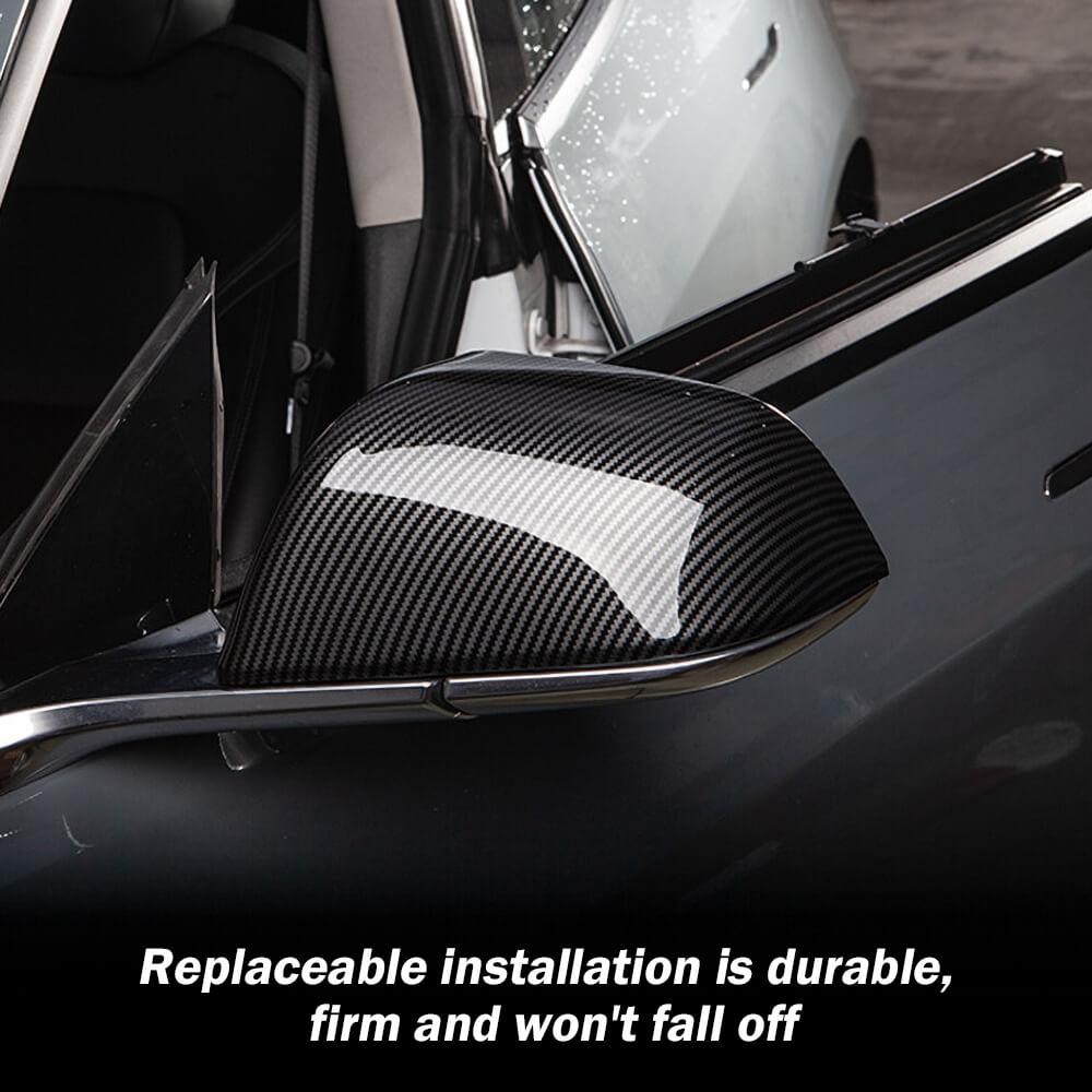 Real Carbon Fiber Mirror Overlays (1 pair) For Model 3 - Tlyard