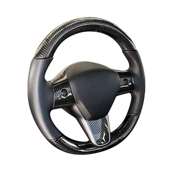 Model 3 / Y Round Carbon Fiber Steering wheel